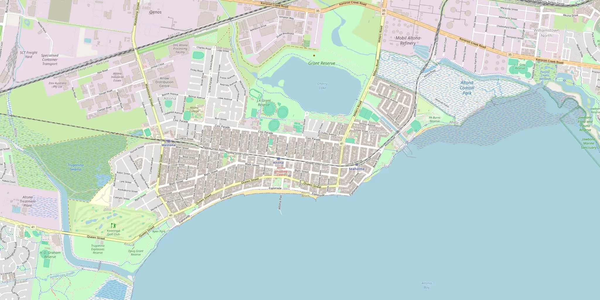 Street map of Altona, serviced by Modernize Solutions