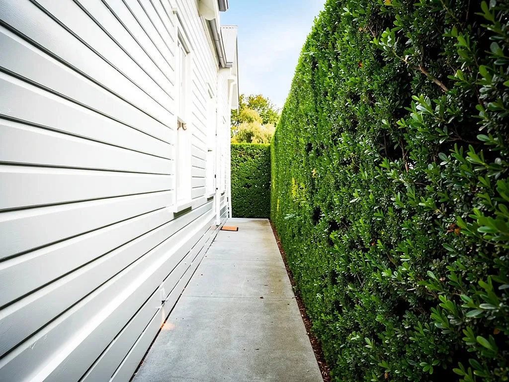 Freshly painted white weatherboard exterior in Melbourne with clean finish