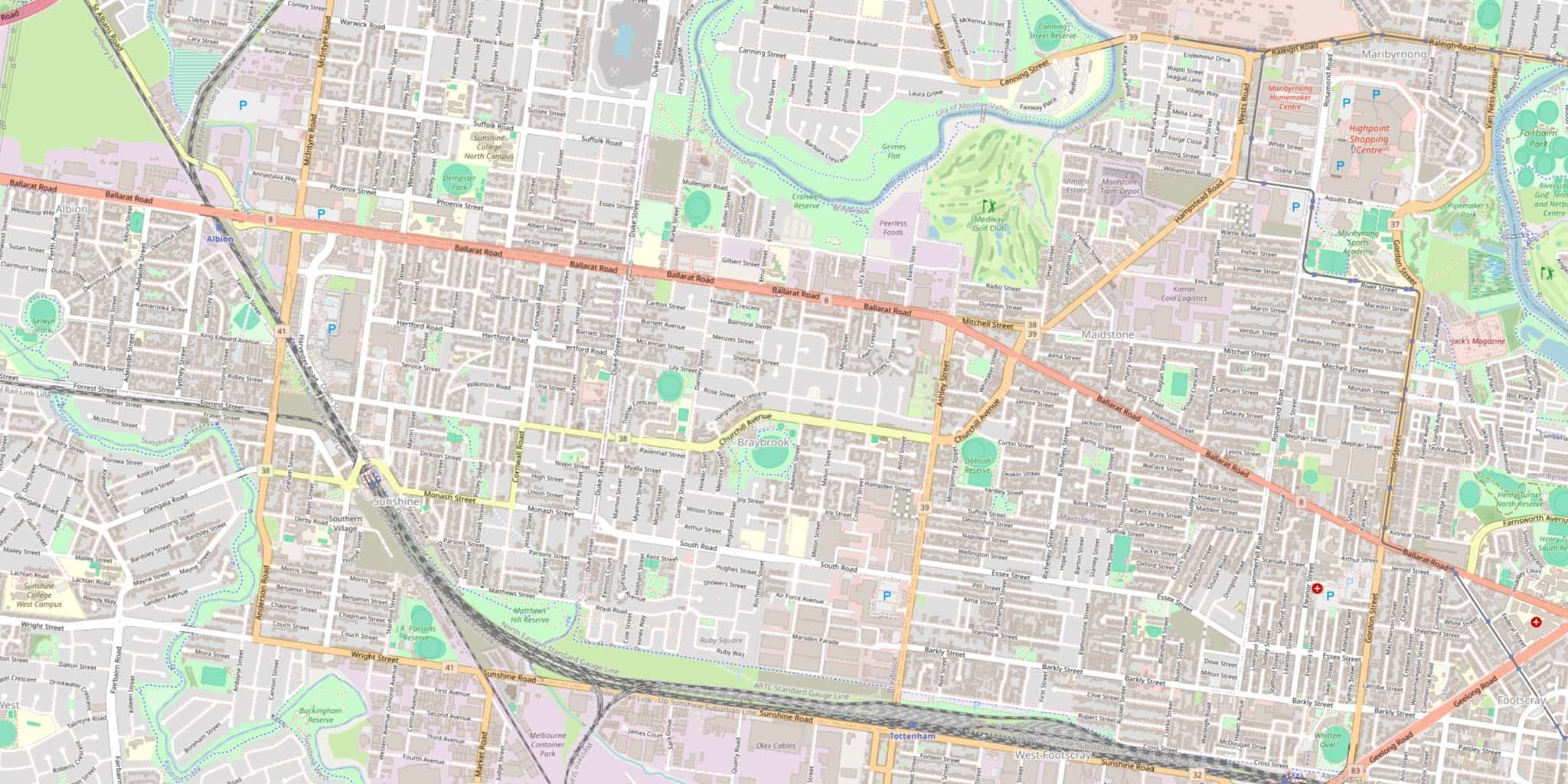 Street map of Braybrook, where Modernize Solutions is based