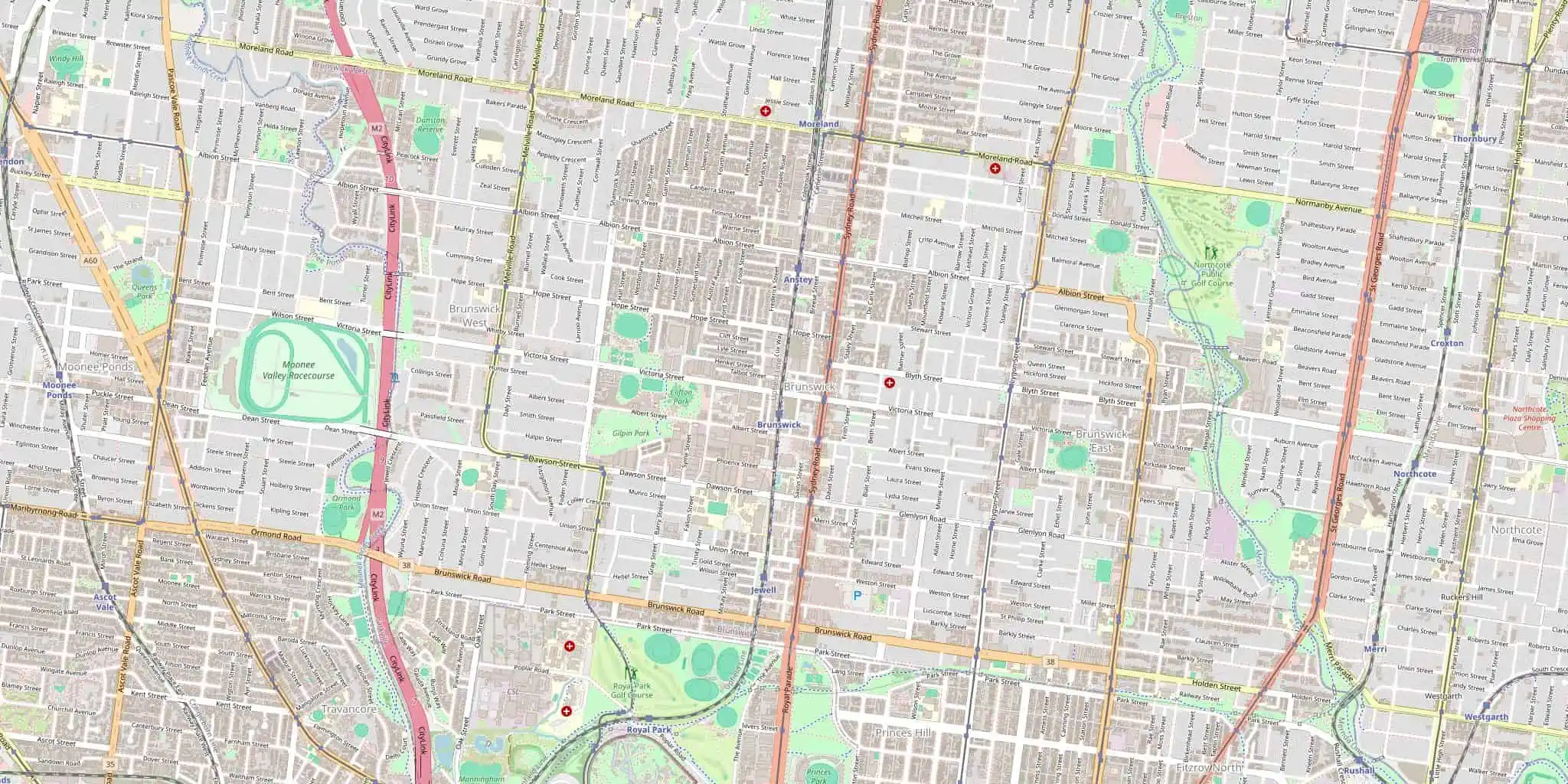 Street map of Brunswick, serviced by Modernize Solutions