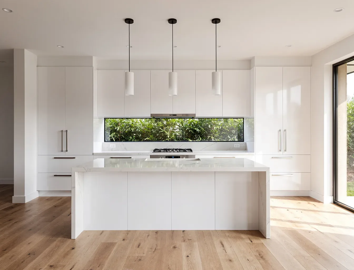 Repainted open-plan kitchen and living area in Aintree