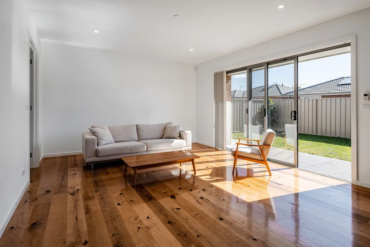 Freshly painted white living room in a Melbourne home