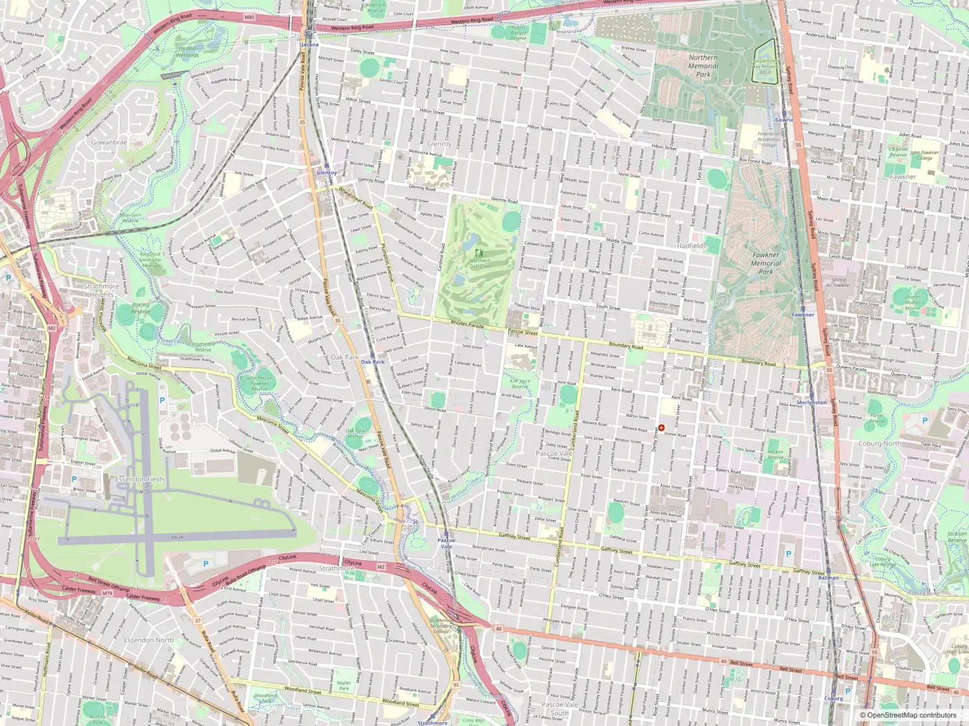 Street map of Pascoe Vale, serviced by Modernize Solutions