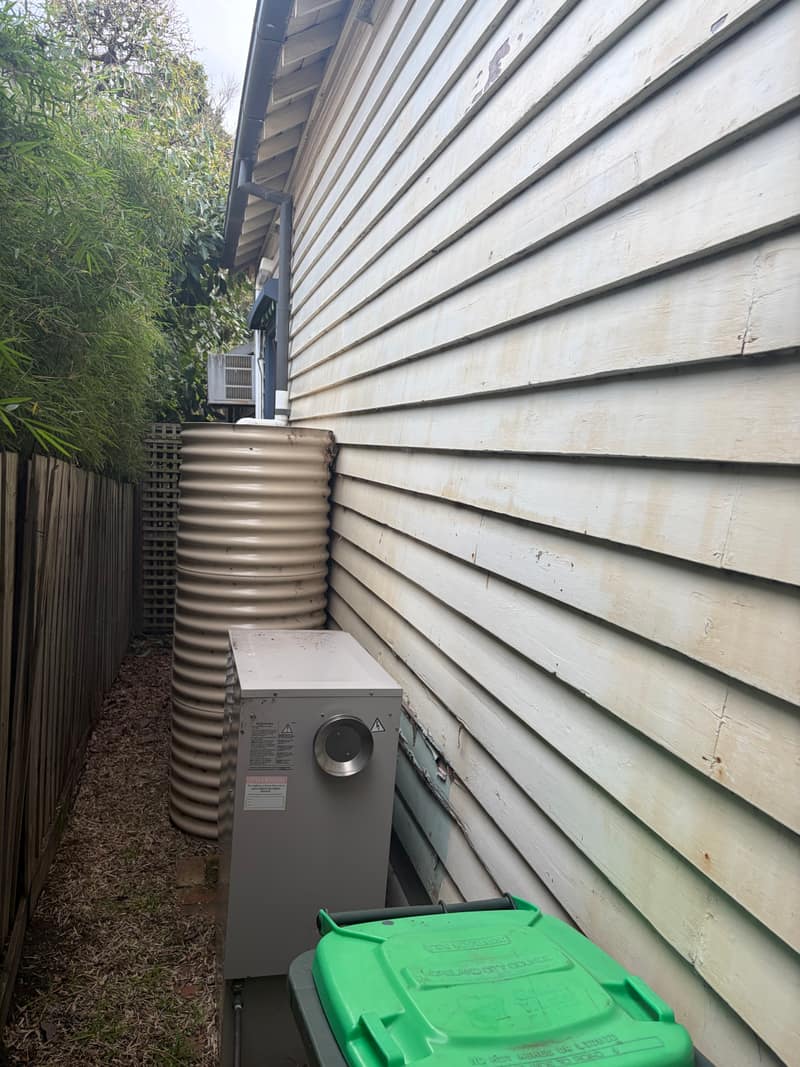 Peeling eaves and meter box before exterior painting in Melbourne