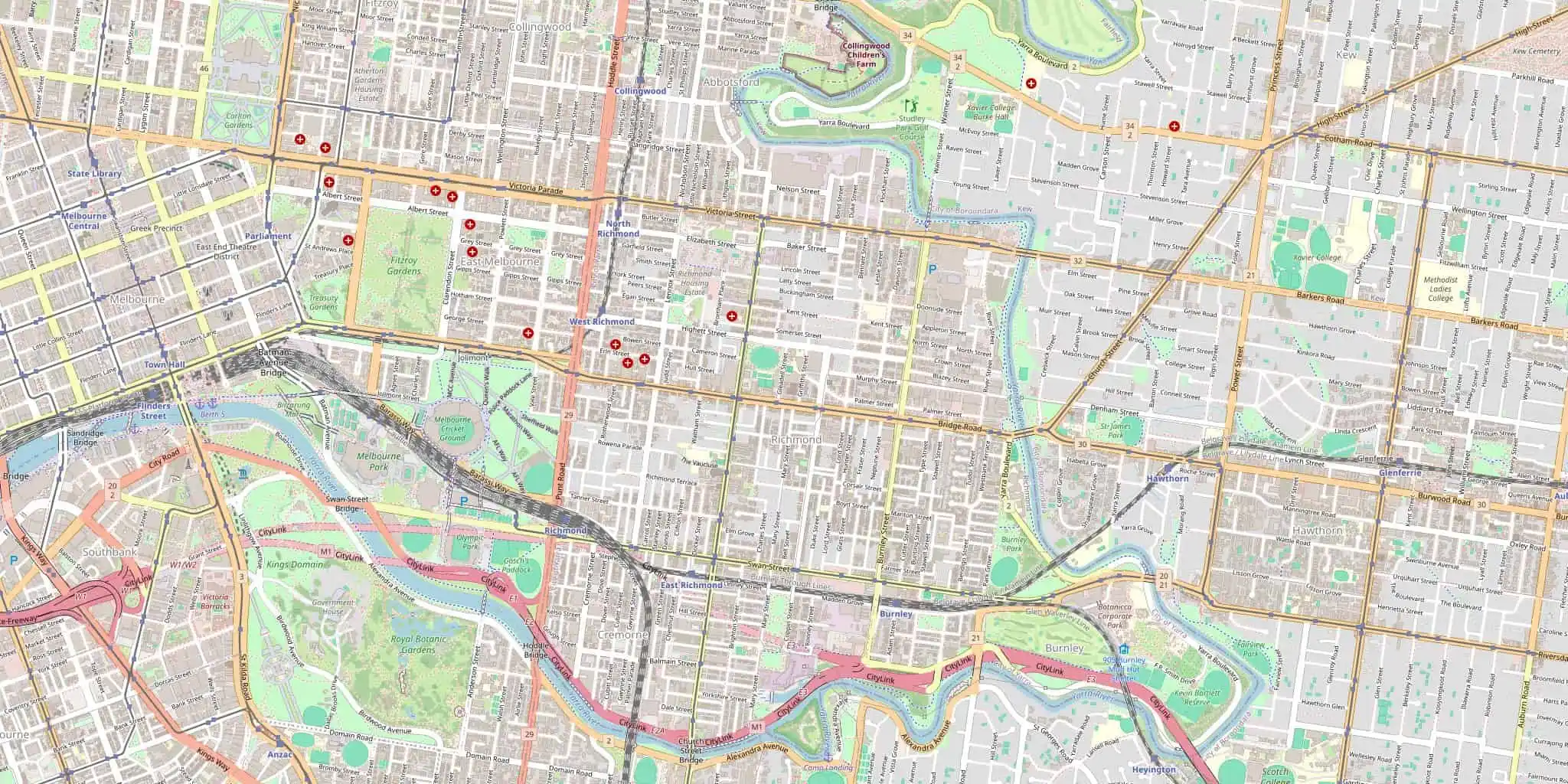 Street map of Richmond, serviced by Modernize Solutions