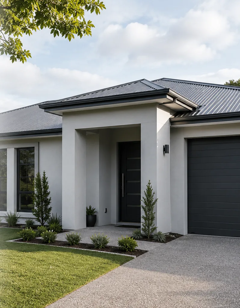 Freshly painted render home exterior by exterior painters in Melbourne